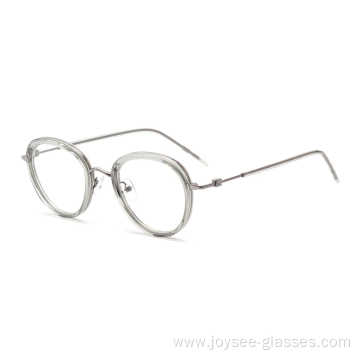 Nice Frame Round Shape Combined Metal Temple Optical Eye Frame